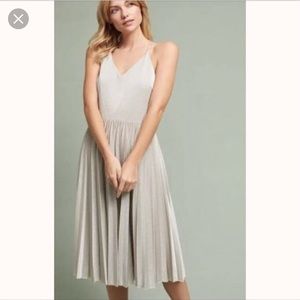 Elevenses Anthropology silver lunar dress 14